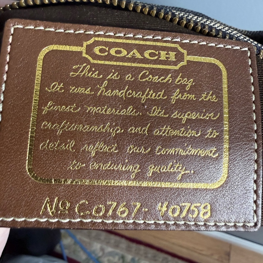 Coach Denim Signature Top Zip Swingpack Crossbody Bag #40758 - Picture 4 of 6